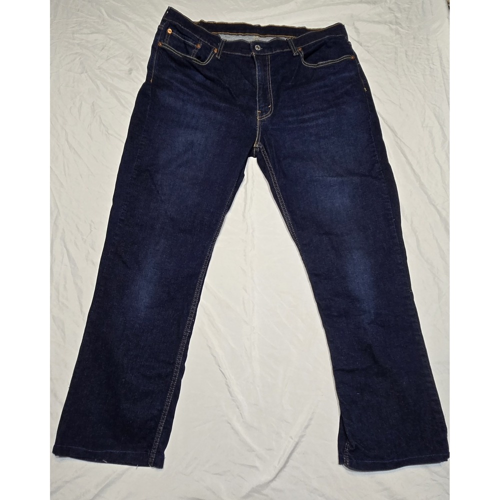 Levis 514 Straight Fit Mens Jeans Blue Denim Big E 26x27.5" Actual/hemmed
